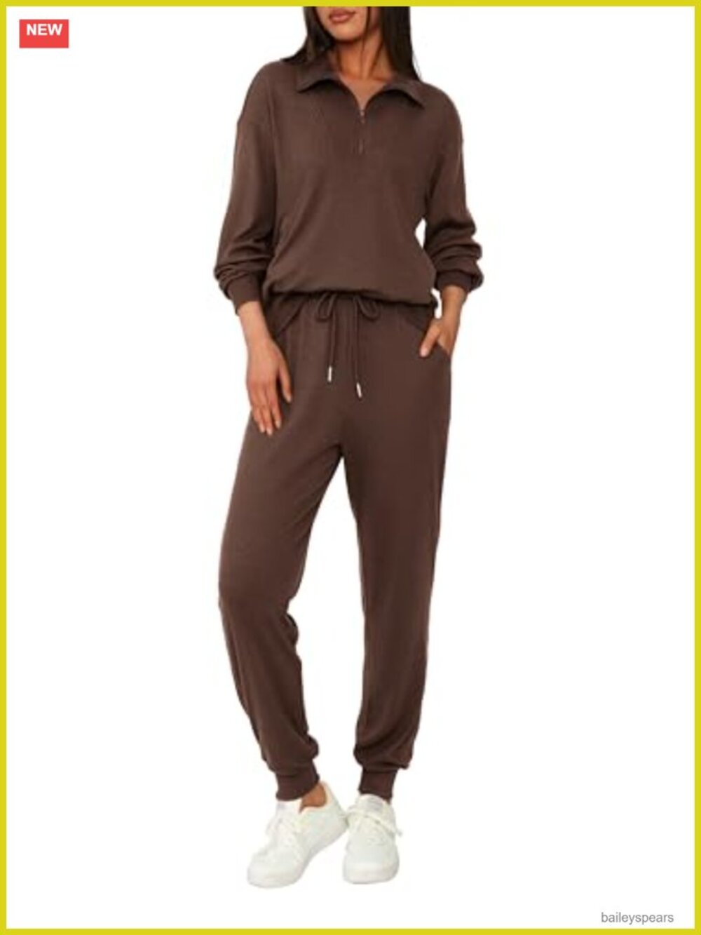 2 Piece Ribbed Knit Tracksuit Set Half Zip Sweatshirt Sweatpants Lounge Set